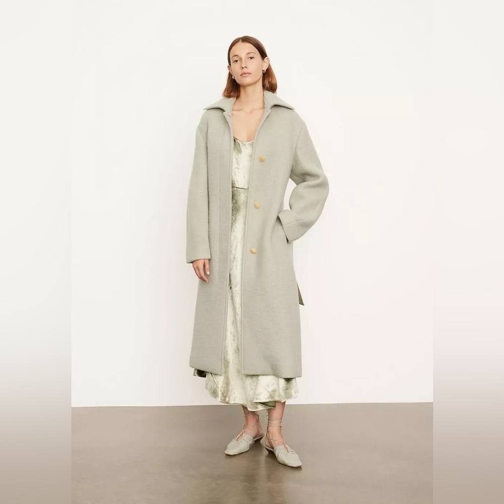 NWT Vince Belted Luxury Wool Blend Long Coat